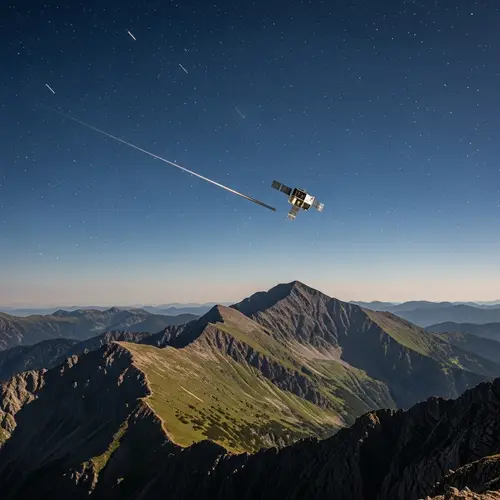 Stunning 'Rassvet' Satellite Views from Majestic Mountain Peak