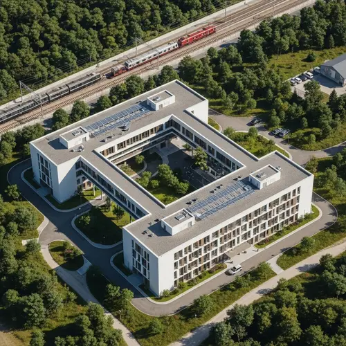 Neo-Futurist Railway School Buildings with Biophilic Design