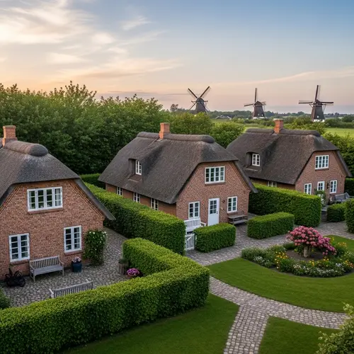 Cozy Danish Style Cottages in Lush Green Countryside