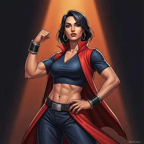 Empowering South Asian Woman | Bold & Vibrant Digital Painting