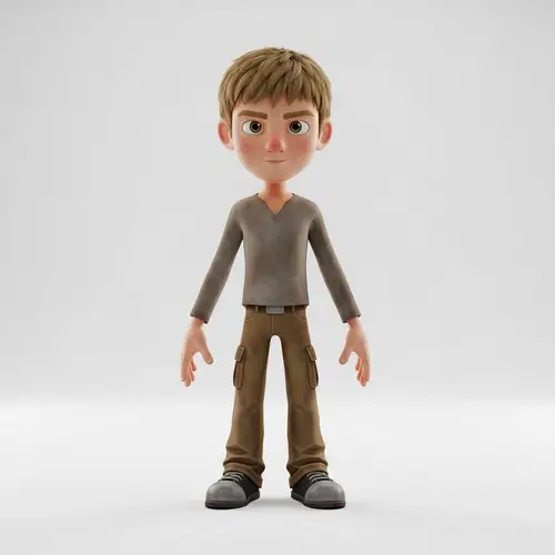 3D Animated Newt from Maze Runner in Pixar Style