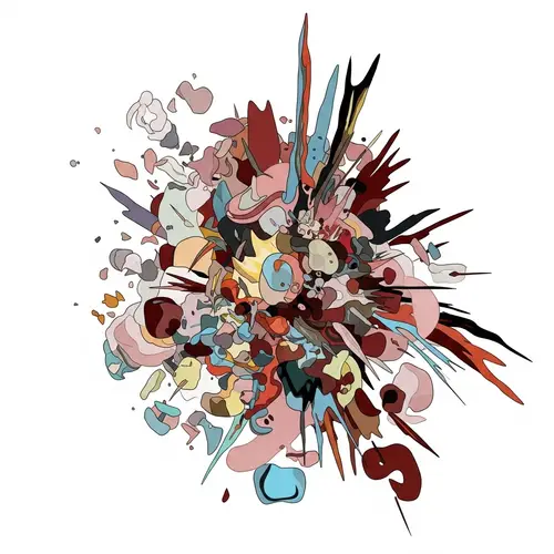 Aphasie Abstract Art: Chaotic Language Breakdown Visualized