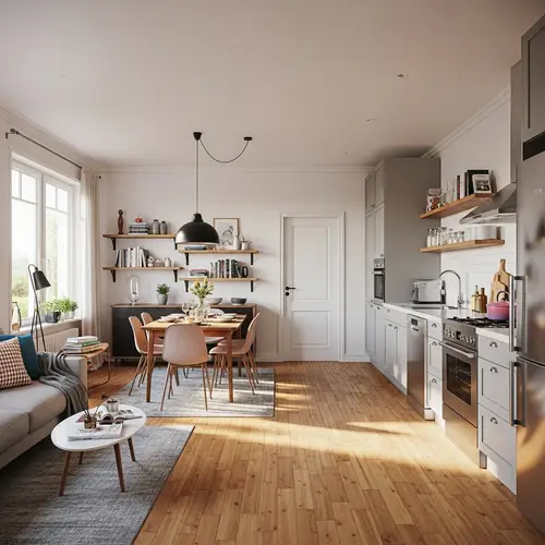 Modern Open Plan Living, Dining & Kitchen Design