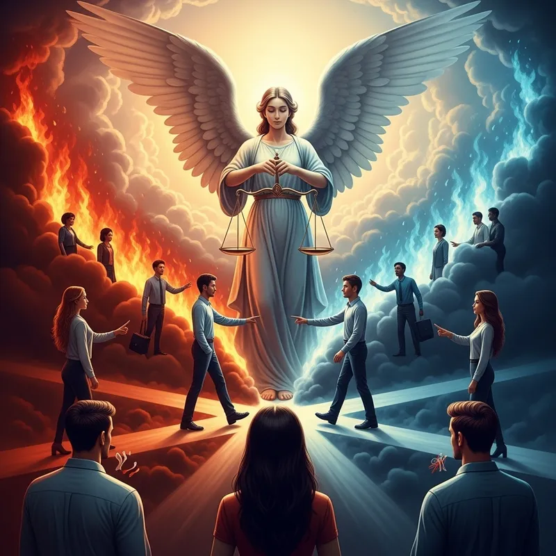 Angel Guiding to Destiny: Heaven or Hellfire Path
