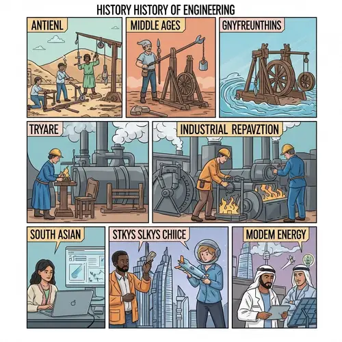 History of Engineering in Digital Comic Strip