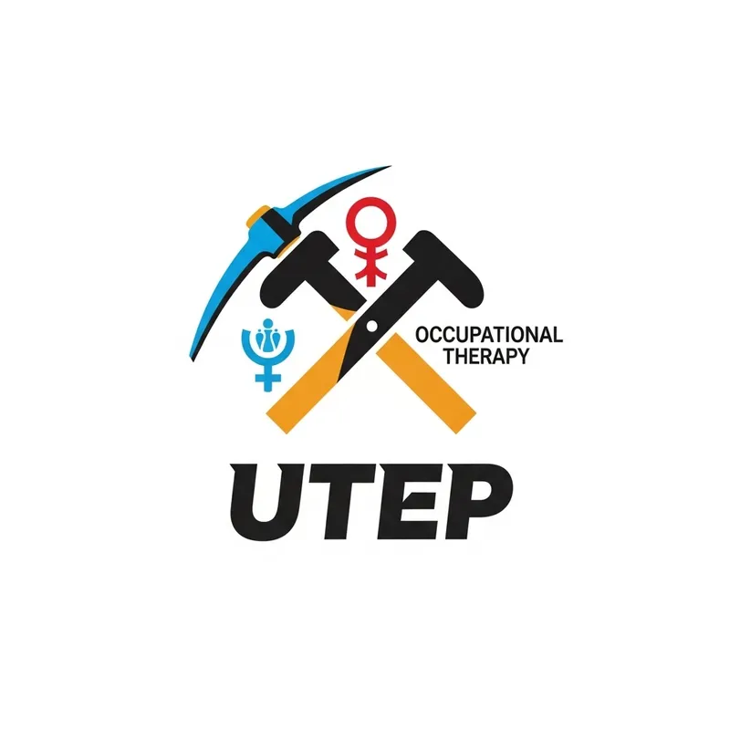 Cool UTEP T-Shirt Logo with Pick Axe & Therapy Symbols