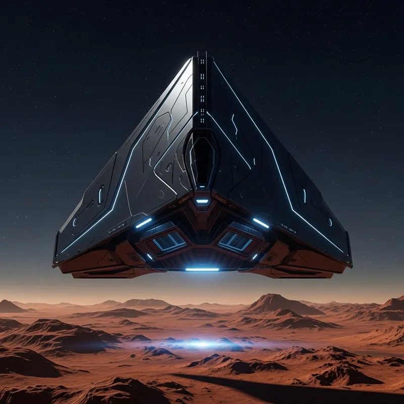 Black Alien Spaceship - Intriguing Spacecraft Revealed