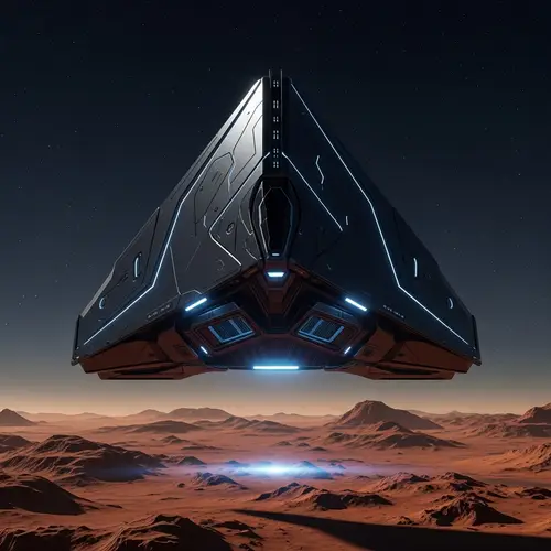 Black Alien Spaceship