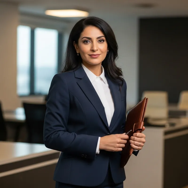 Beautiful Young Woman in Stylish Business Attire | Professional Elegance