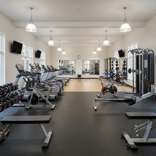 Modern Gym with Diverse Fitness Equipment