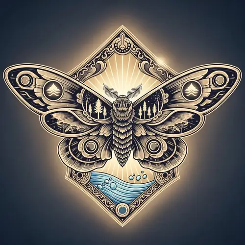 Giant Moth Symbol - Mythical & Ornate Design