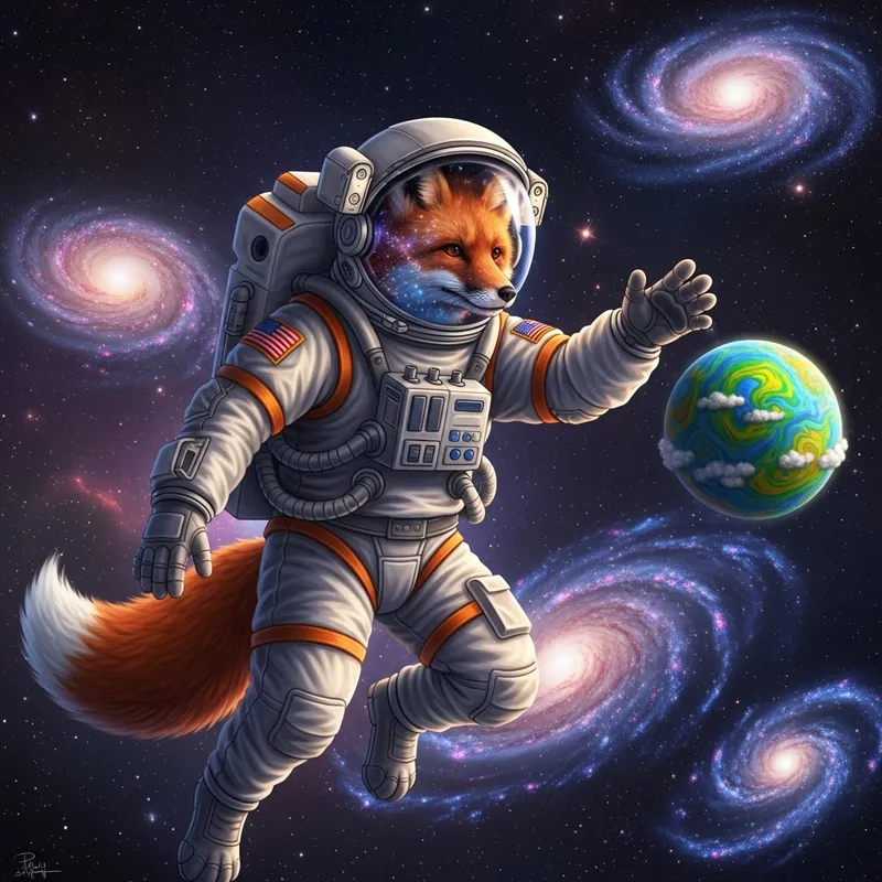Red Fox Astronaut Space Adventure | Chasing Planet Ball Red Fox Astronaut Space Adventure | Chasing Planet Ball