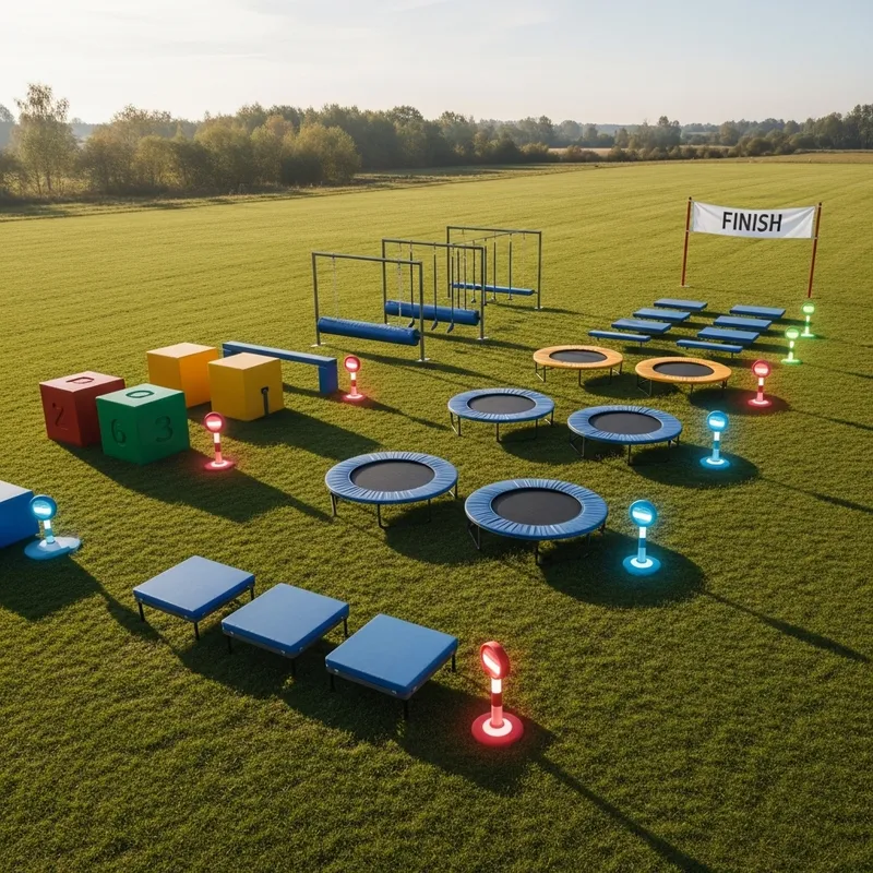 Fun and Easy 'Obby' Course in Daytime Grassland | Colorful Challenges