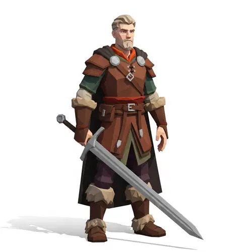 Fantasy Game Character Design | Low-Poly Scandinavian Male