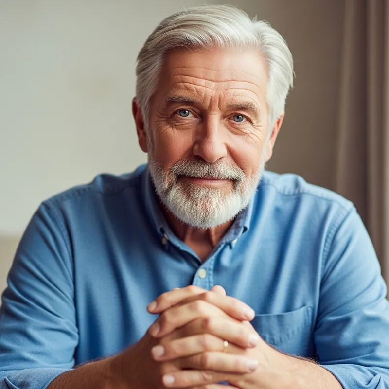 Vintage White Elderly Gentleman Portrait | Caucasian Senior Man