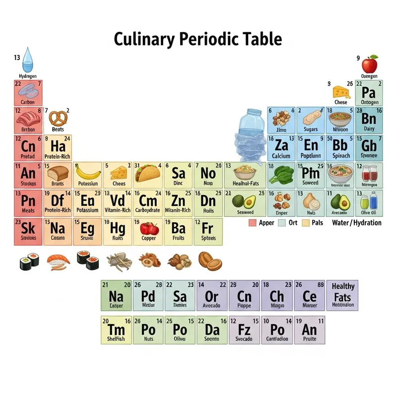 Food Periodic Table | Elements Represented by Various Foods