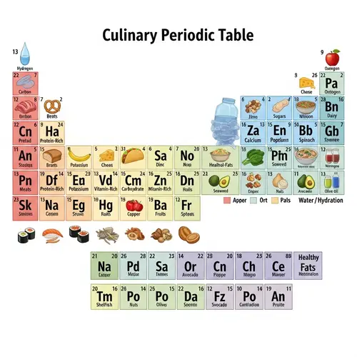 Food Periodic Table | Nutritional Food Elements Chart