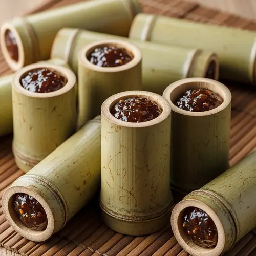 Sundot Kulangot Dessert in Bamboo Tubes