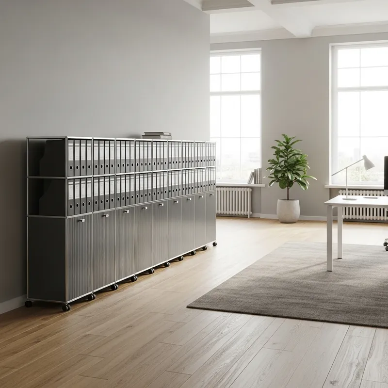 Mobile File System in Office Space with Interior Design Sense