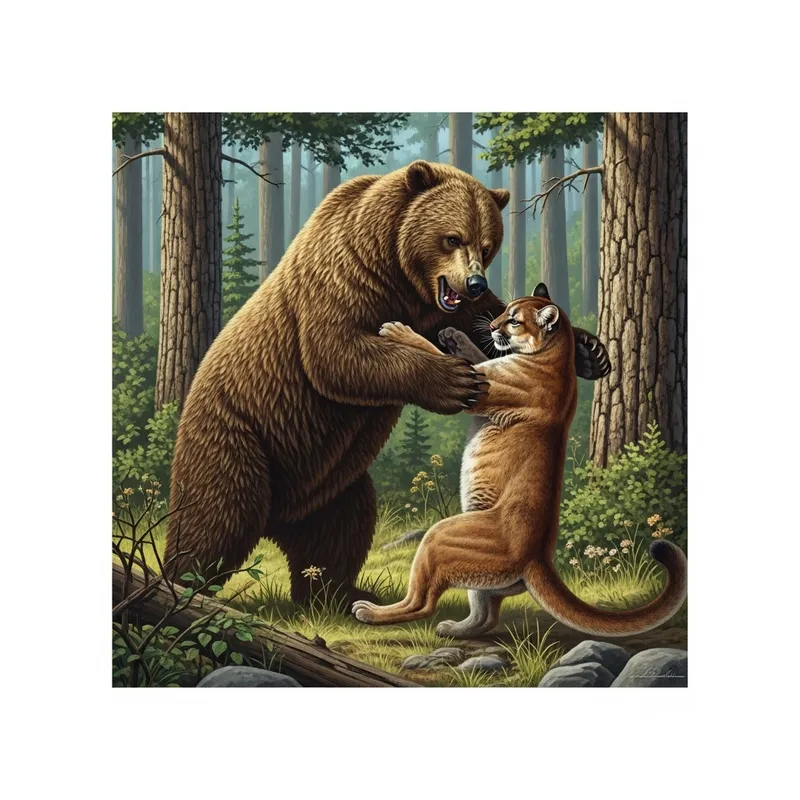 Bear vs Mountain Lion: Epic Wildlife Encounter