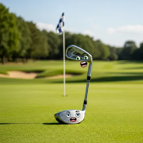 Miraculous Animated Golf Club Conversing on Lush Green Course