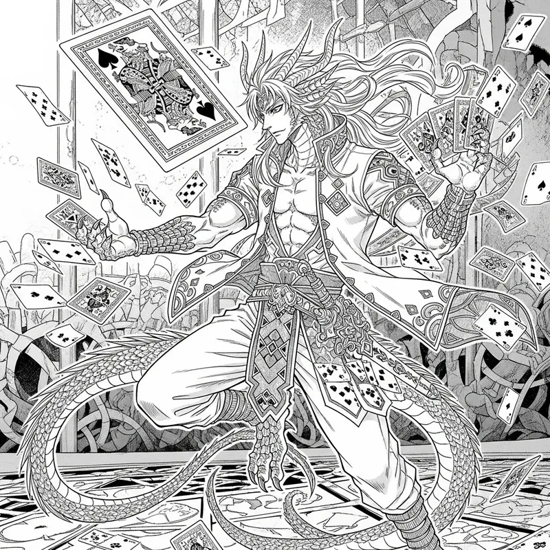 Monochromatic Dragon Man Manga Artwork