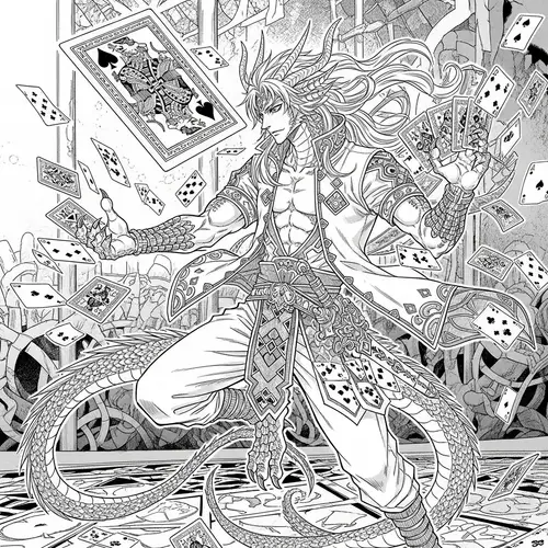Monochromatic Dragon Man Manga Artwork