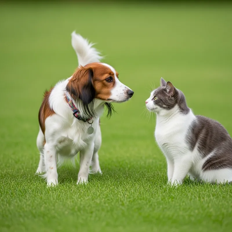 Kooikerhondje Playing with Cat Kooikerhondje Playing with Cat
