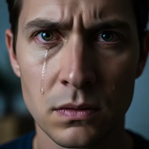 Realistic Human Face Stress Expression | Medium Shot Photo