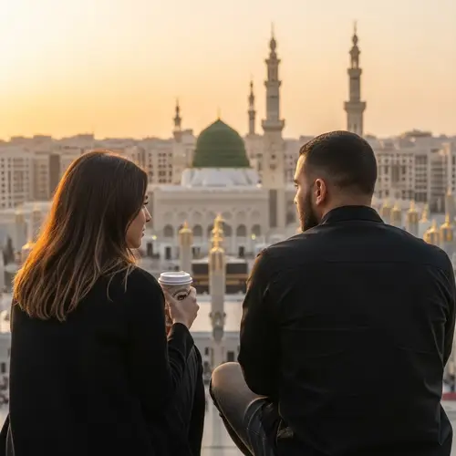 Laiba and Asad: Serene Conversation in Madinah Makkah