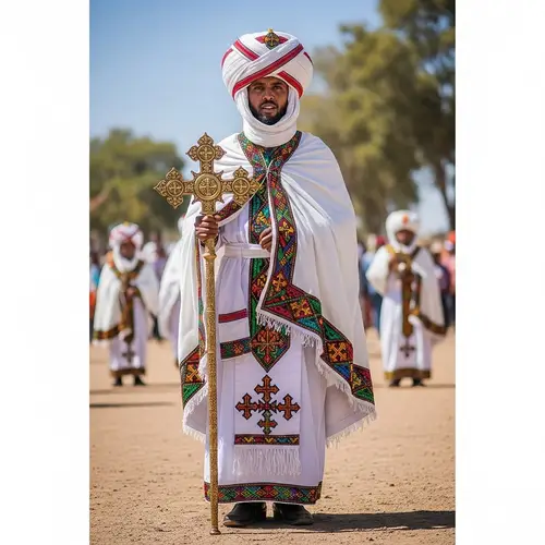 Ethiopian Orthodox Religious Attire: Shamma, Shash & Coptic Cross