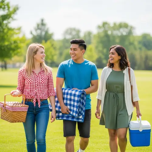 Fun Picnic with Diverse Group of Friends | Sunny Day Outing