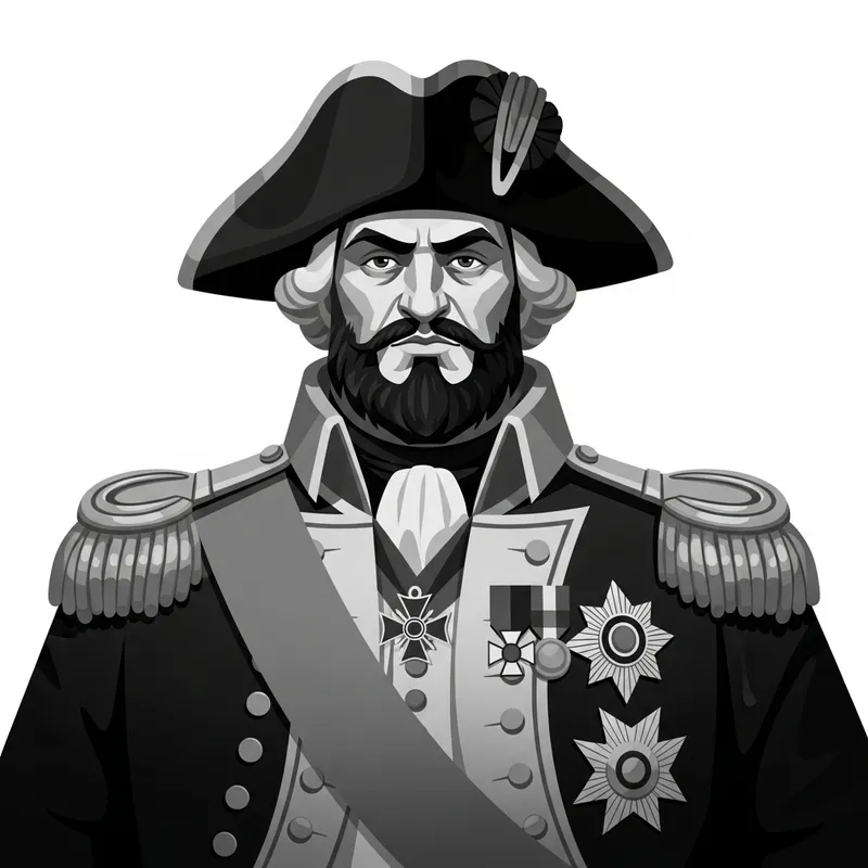 Modern Stylized Portrait of Peter the Great | Black and White Art