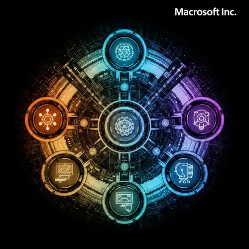 Macrosoft Inc's 6 Lines of Business | Technology Unity Graphic
