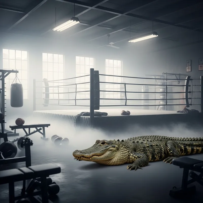 Unusual Boxing Club: Fog, Ring & Alligator