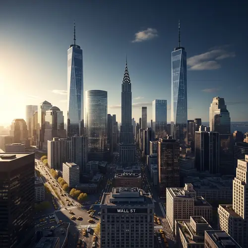 Inverted Cityscape - Financial District Sophistication