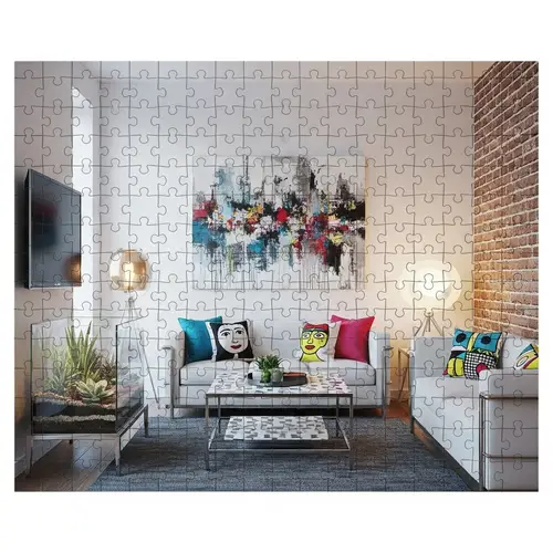 Contemporary Home Decor Puzzle with Diverse Elements