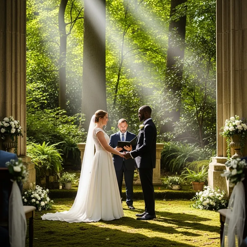 Magical Woodland Wedding in Old-Time Church