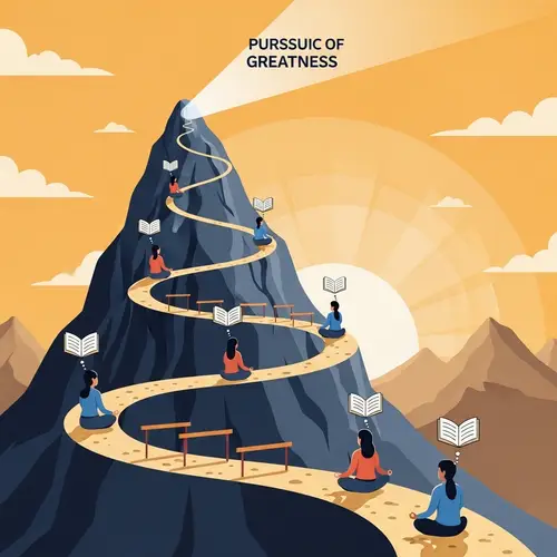 Pursuit of Greatness: Symbolic Journey Uphill with Life Stages and Milestones