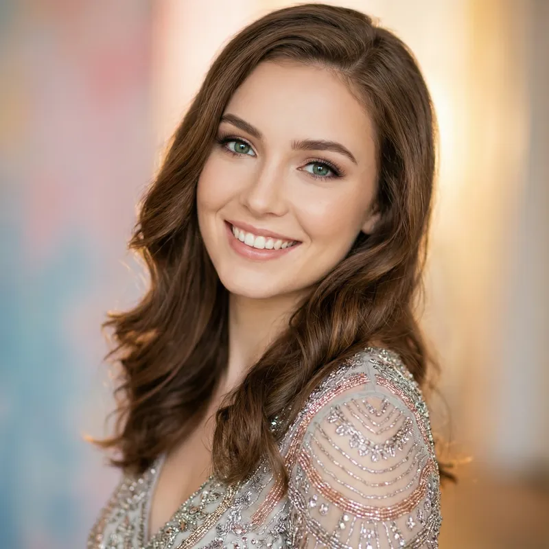 Glamorous Pageant Headshot of a Stunning Model