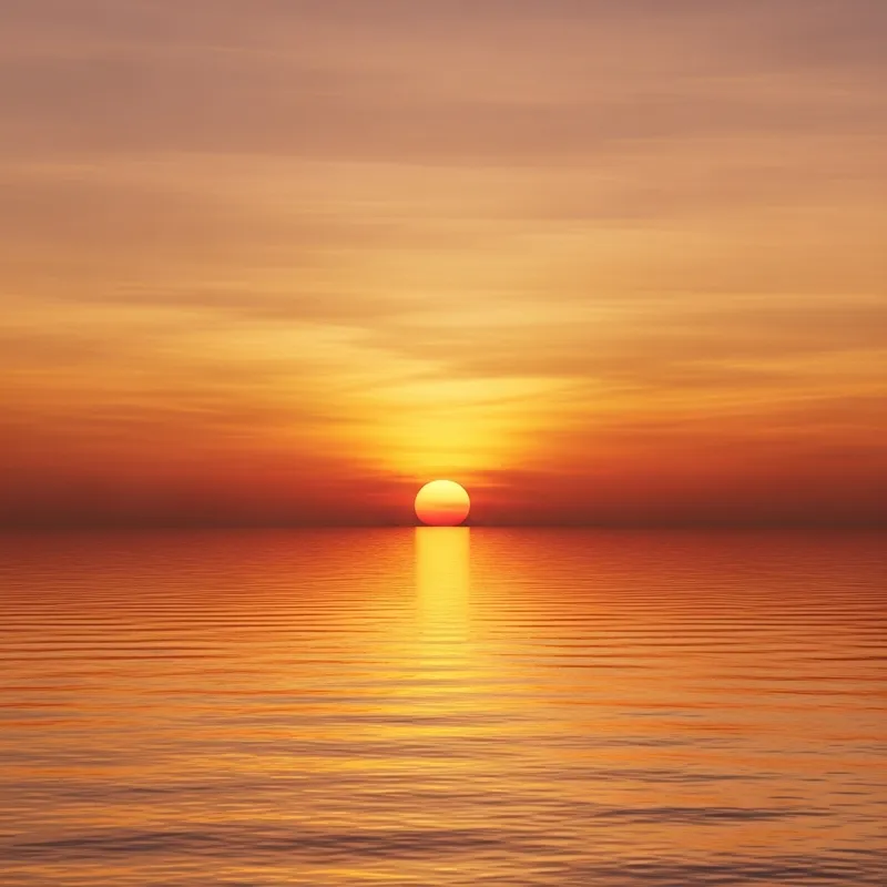 Impressionist Sunset over Ocean: Serene Beauty in Nature Impressionist Sunset over Ocean: Serene Beauty in Nature