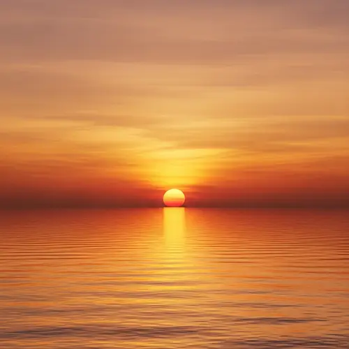 Impressionist Sunset over Ocean: Serene Beauty in Nature's Canvas