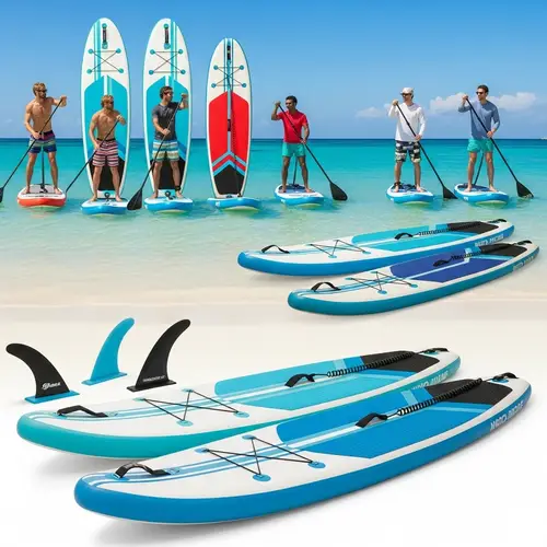Colorful Inflatable Paddleboards for Fun Beach Activities