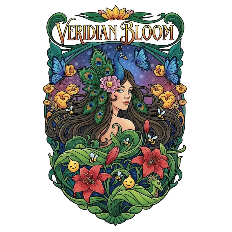 ViddyWiddyWoo: Craft Your Brand Story with Unique Art Nouveau Style