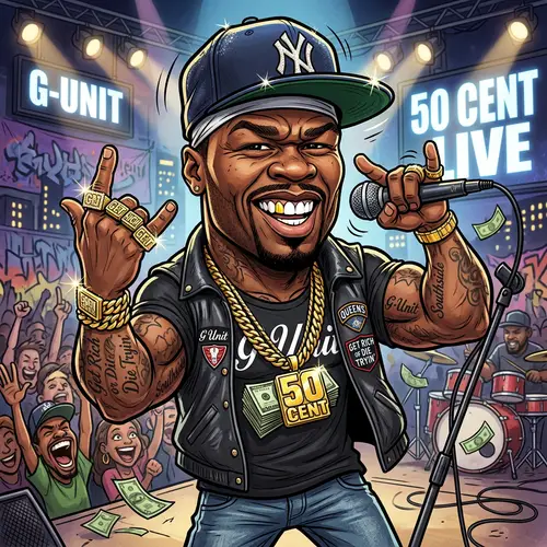 50 Cent Funny Caricature Art