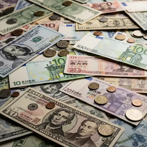 Diverse World Currencies Pile - Wealth & Abundance Symbol