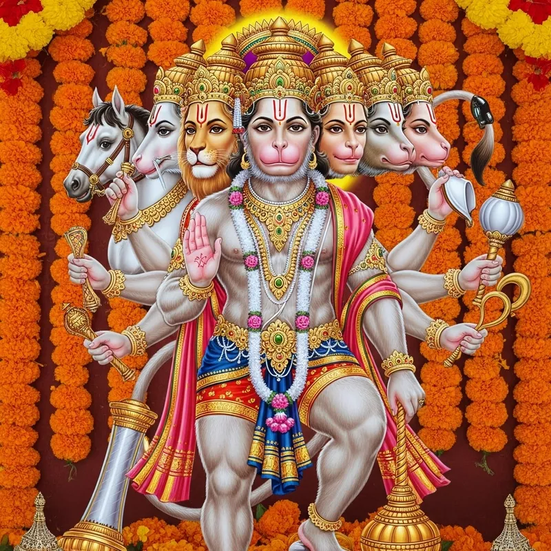 Panchmukhi Hanuman: Powerful Hindu Monkey God Panchmukhi Hanuman: Powerful Hindu Monkey God