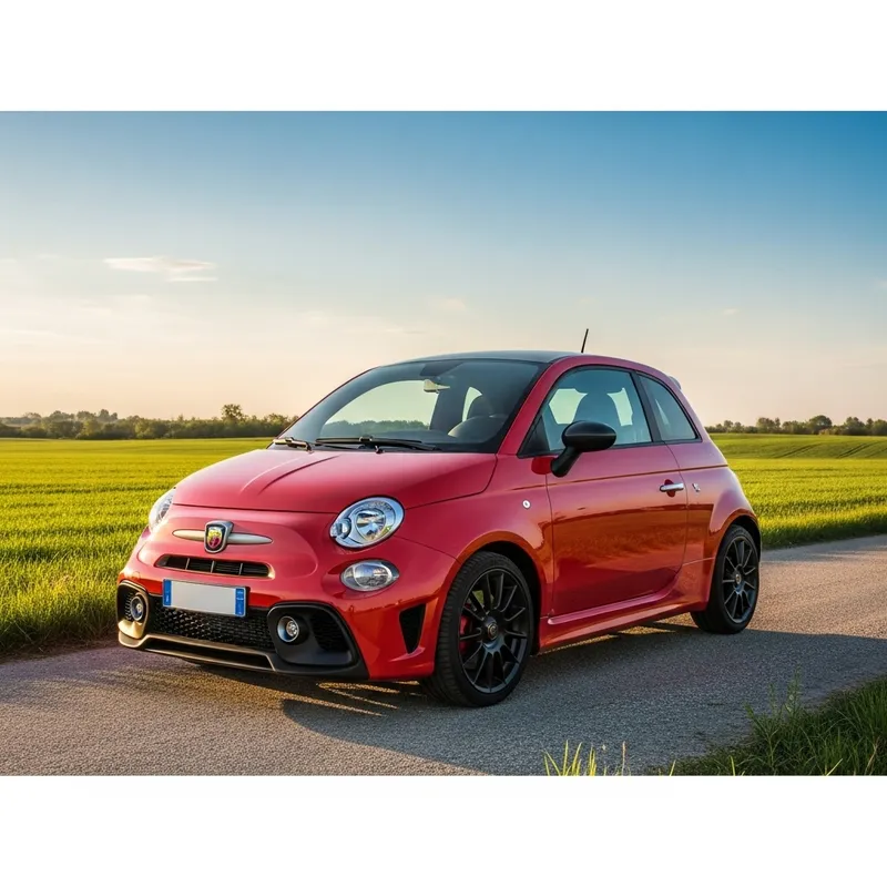 Sleek Abarth 595 in Striking Red | Stunning View Sleek Abarth 595 in Striking Red | Stunning View