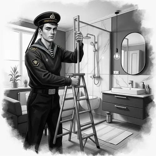 Vintage Russian Sailor Install Modern Freestanding Bathroom