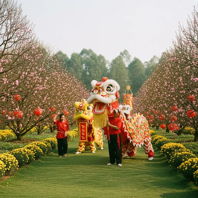 Joyous Vietnamese Tet Festival with Cultural Dragon
